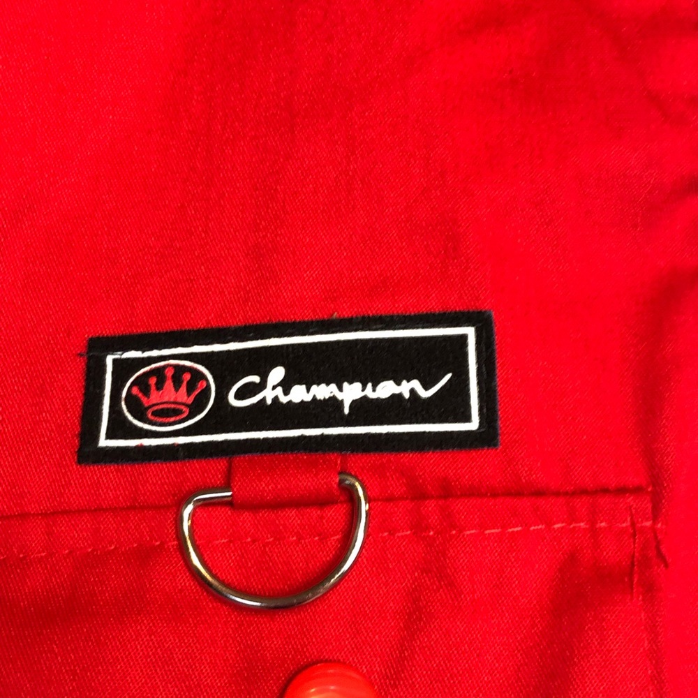 Cristobal Balenciaga Vtg red zip vest pockets sz L - Picture 2 of 8